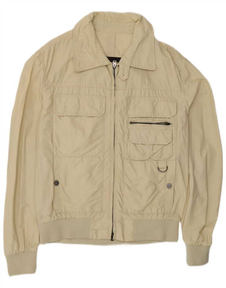 BELFE Herren Bomberjacke UK 40 Large Beige Baumwolle
