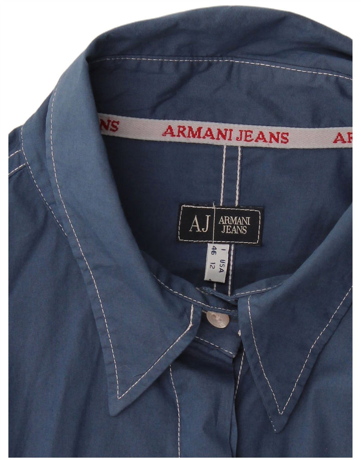 ARMANI JEANS Womens Shirt IT 46 Large Navy Blue