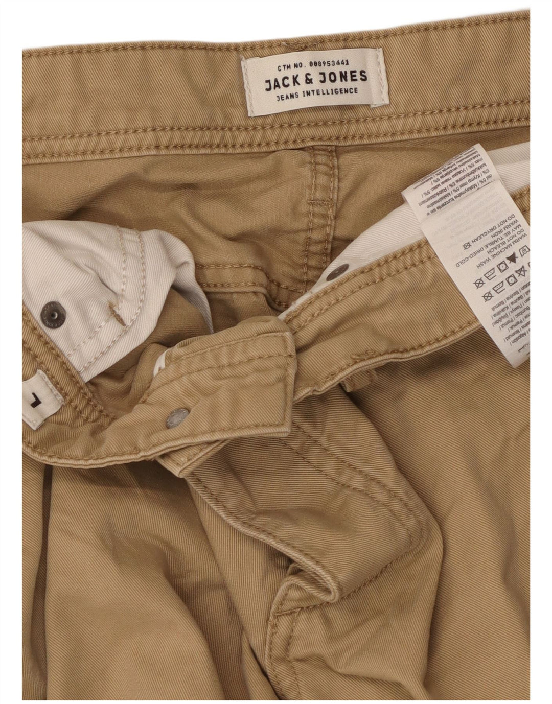 Jack & Jones Herren-Freizeitshorts, Größe L, W36, Beige, Baumwolle