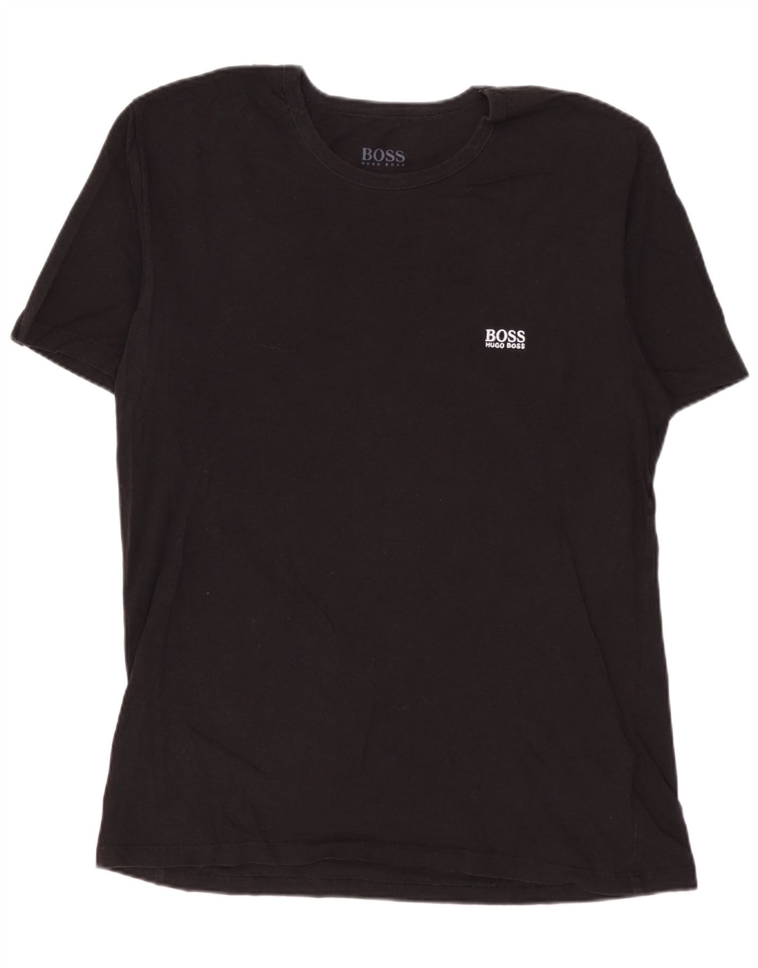 HUGO BOSS Herren T-Shirt Top Medium Schwarz Baumwolle