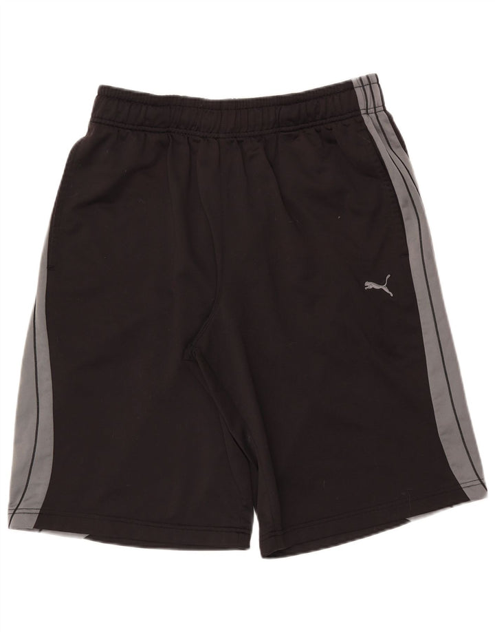 Puma Herren-Sportshorts, groß, schwarzes Farbblock-Polyester