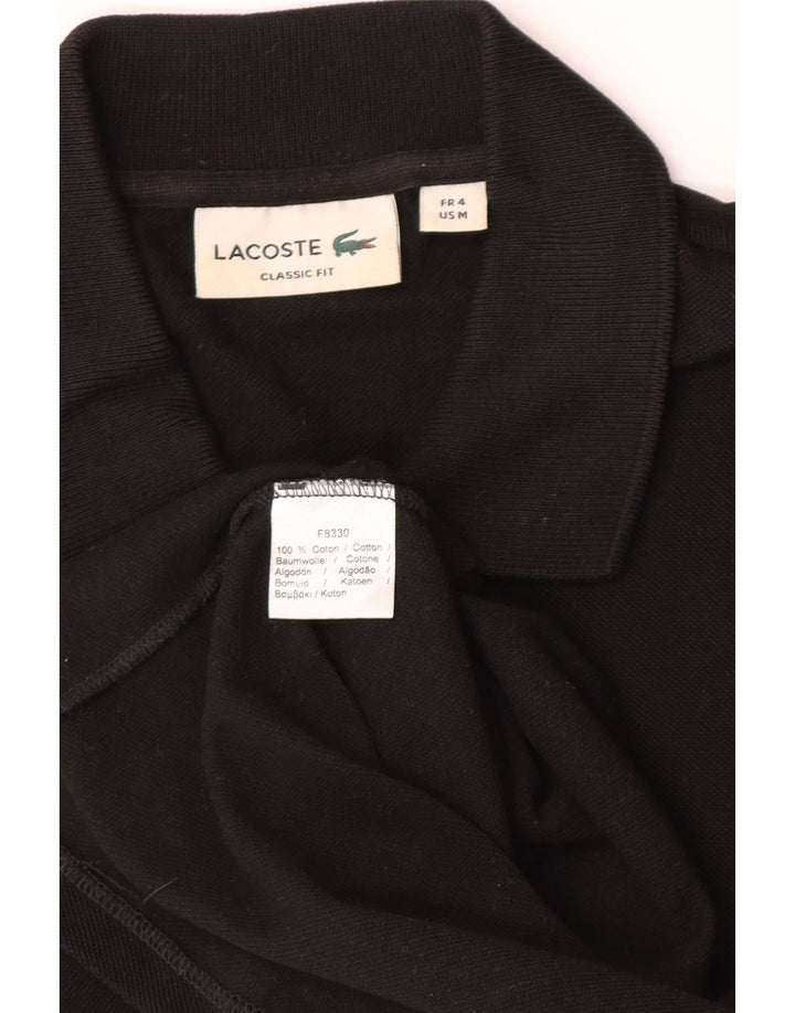 Lacoste Herren-Poloshirt mit klassischer Passform, Größe 4, mittelschwarz, Baumwolle