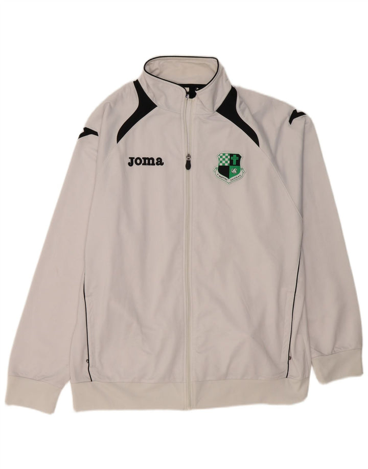 JOMA Herren-Trainingsanzug-Oberteil, Jacke, 2XL, weißes Colourblock-Polyester