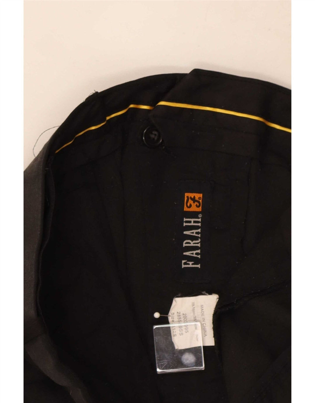 Farah Herren-Anzughose mit Pegged-Anzug, W41, L26, schwarzes Polyester