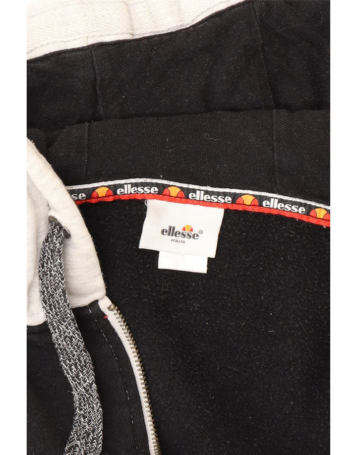 Ellesse Herren-Kapuzenpullover mit Reißverschluss, groß, Grau, Farbblock
