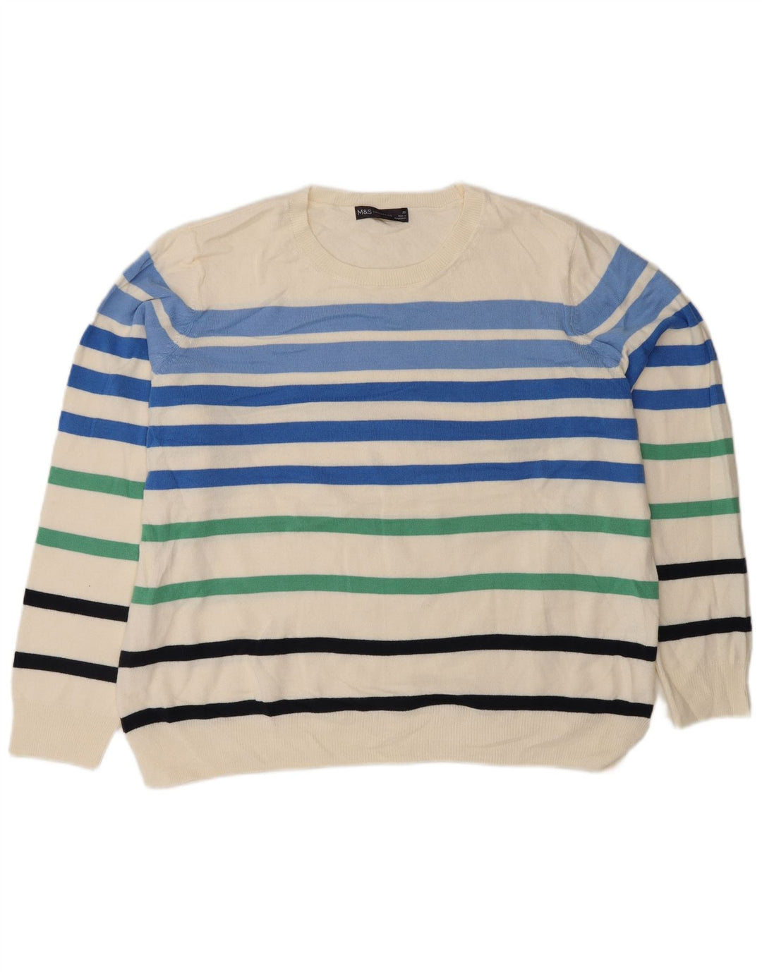 Marks & Spencer Damen-Pullover mit Rundhalsausschnitt, Gr. 20, 2XL, Mehrfarbig