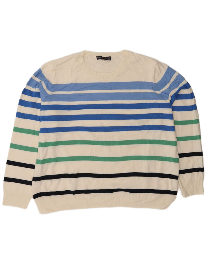 Marks & Spencer Damen-Pullover mit Rundhalsausschnitt, Gr. 20, 2XL, Mehrfarbig