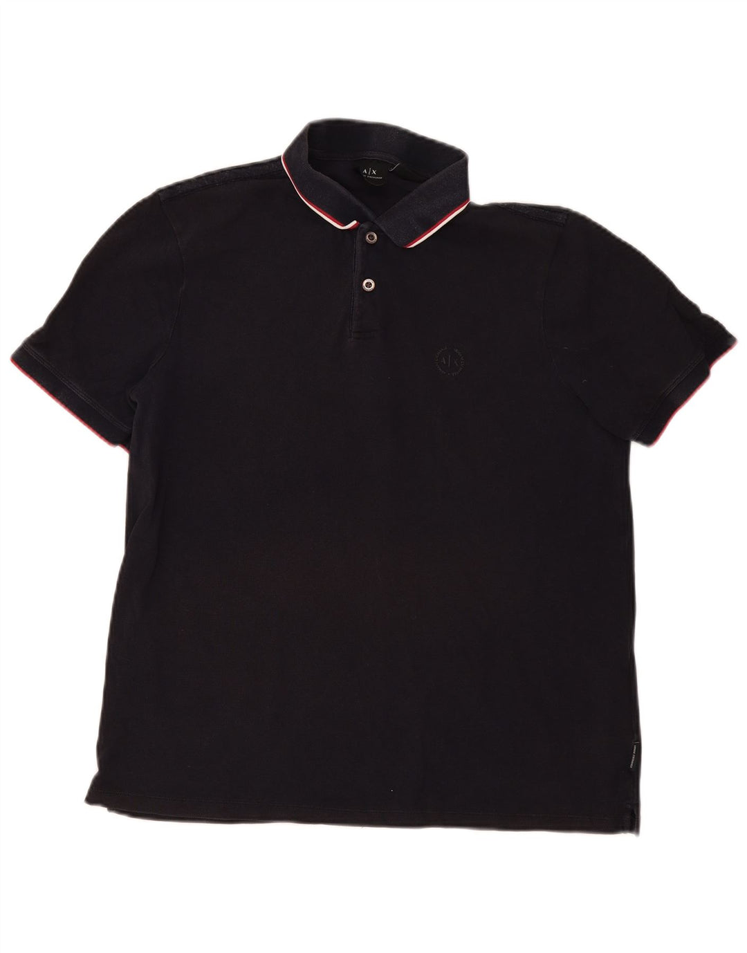 Armani Exchange Herren-Poloshirt XL, schwarz gestreift, Baumwolle