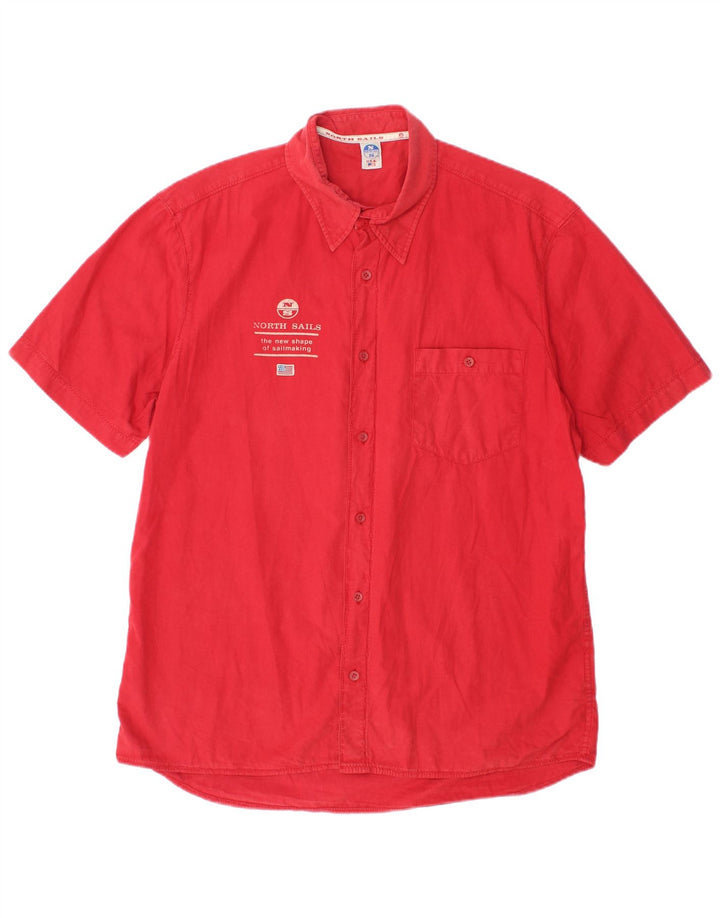NORTH SAILS Herren Kurzarmhemd XL Rot