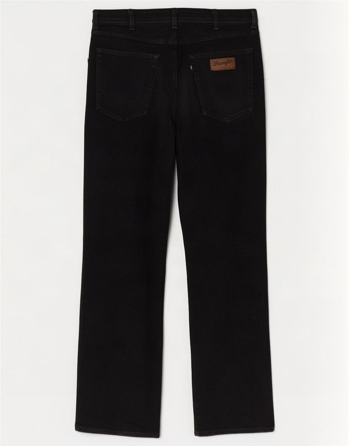 Wrangler Herren Utah Straight Jeans W36 L34 Schwarze Baumwolle