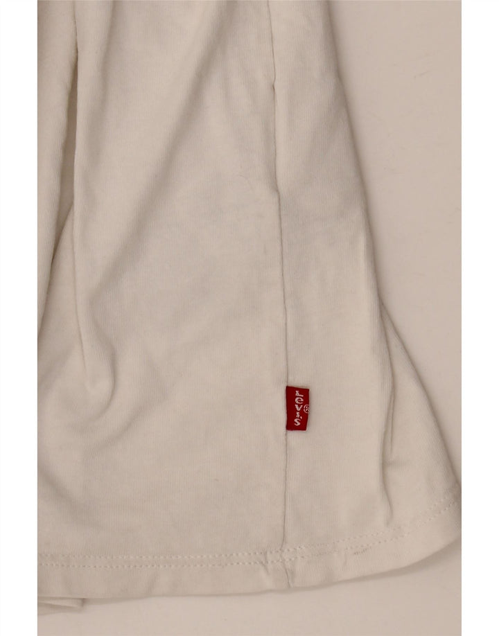 LEVI'S Damen Grafik-T-Shirt-Oberteil UK 20 2XL Weiß
