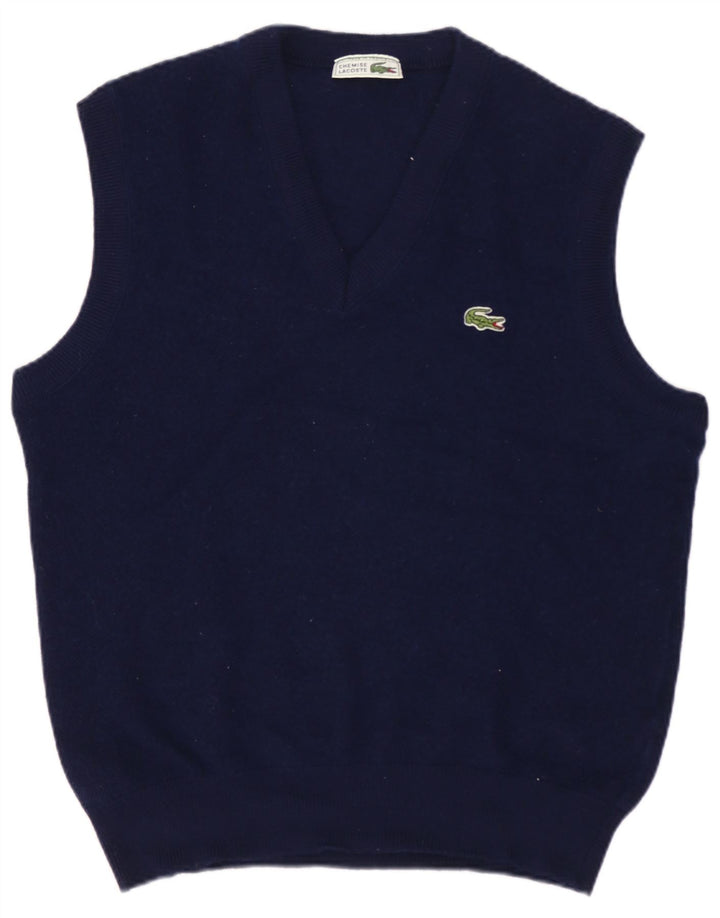 LACOSTE Herren Weste Tank Top Größe 5 Große Marineblaue Wolle
