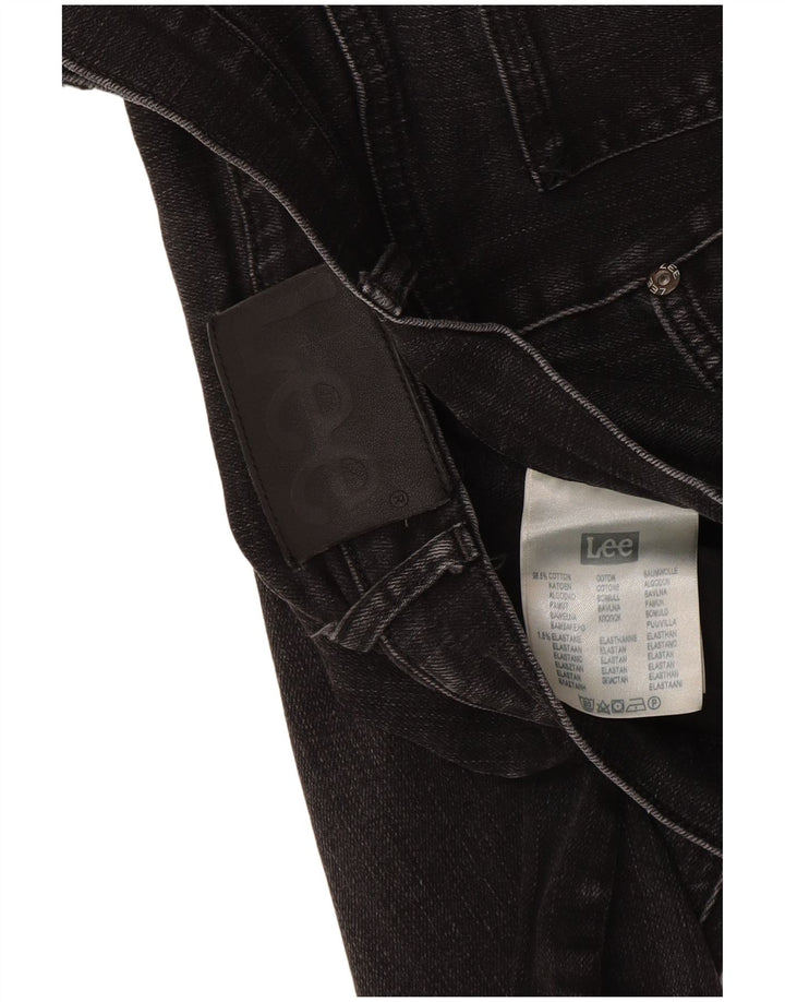 Lee Herren Daren Regular Straight Jeans W32 L30 Schwarze Baumwolle