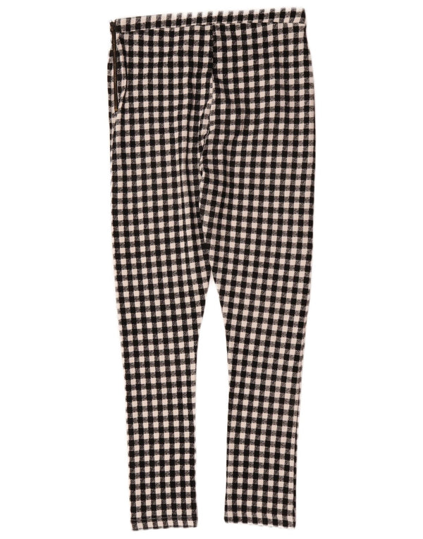 Topshop Damen Slim Casual Hose UK 12 Medium W28 L26 Schwarz Gingham