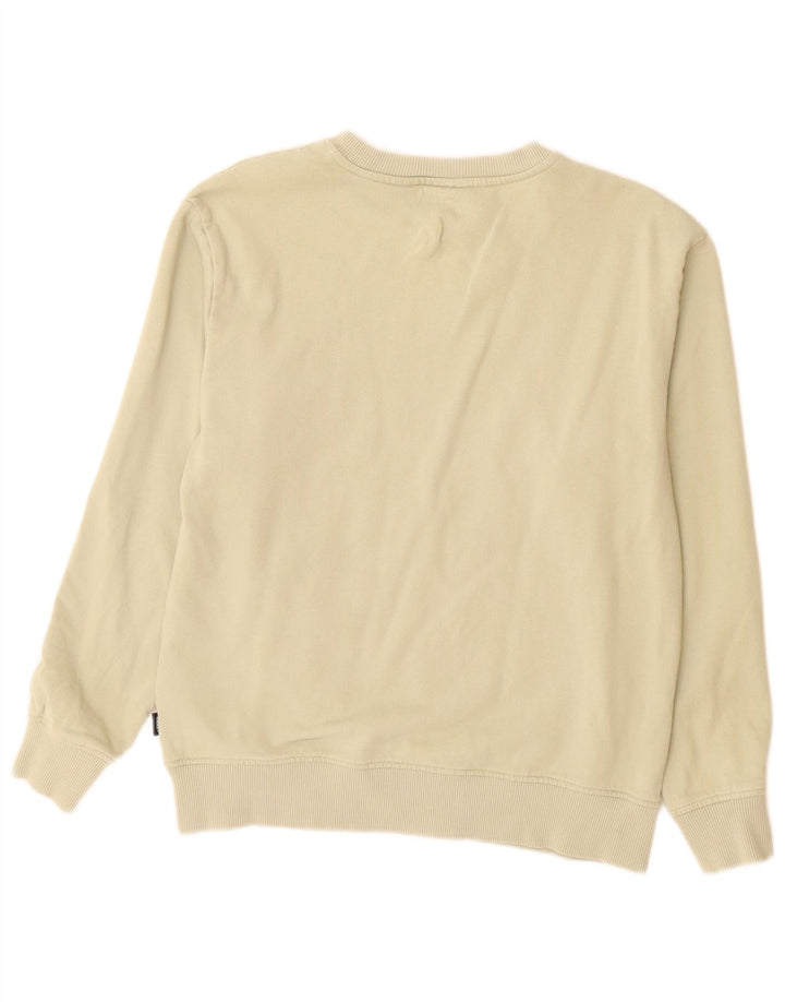 VANS Damen Sweatshirt Pullover UK 10 Small Beige Baumwolle