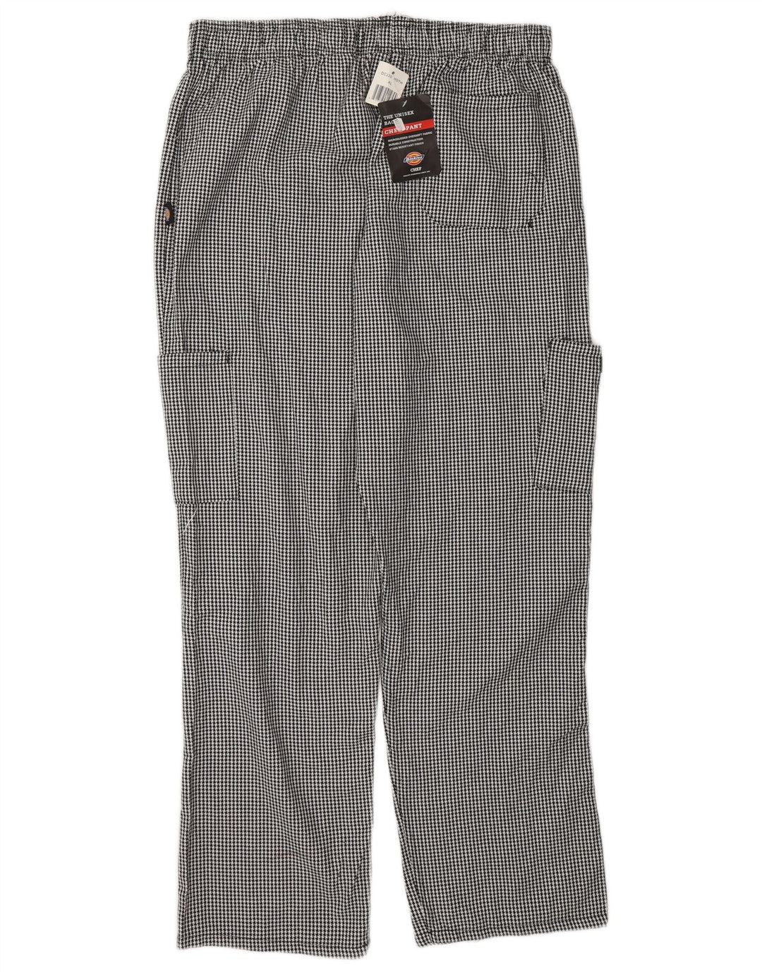 Dickies Herren-Cargohose XL W38 L32 Schwarzes Hahnentritt-Polyester