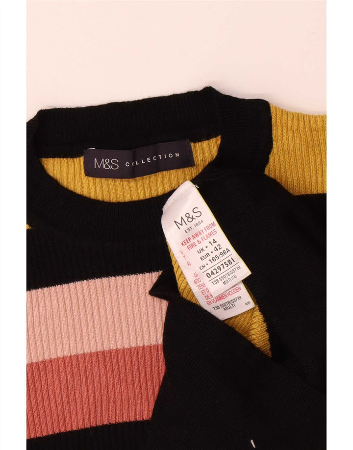 Marks & Spencer Damen-Pullover mit Rundhalsausschnitt, Gr. 14, Größe L, mehrfarbig