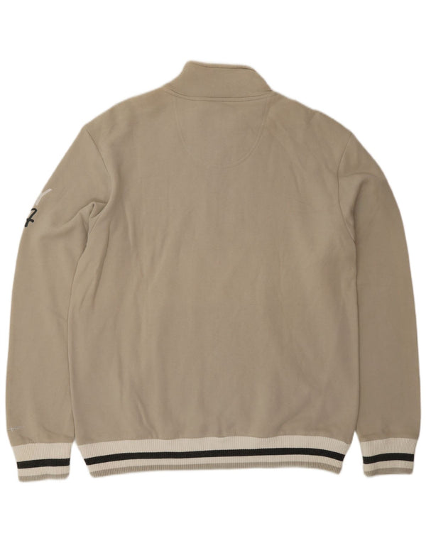 CHAMPION Herren-Sweatshirt mit grafischem Reißverschluss, XL, Beige, Farbblock