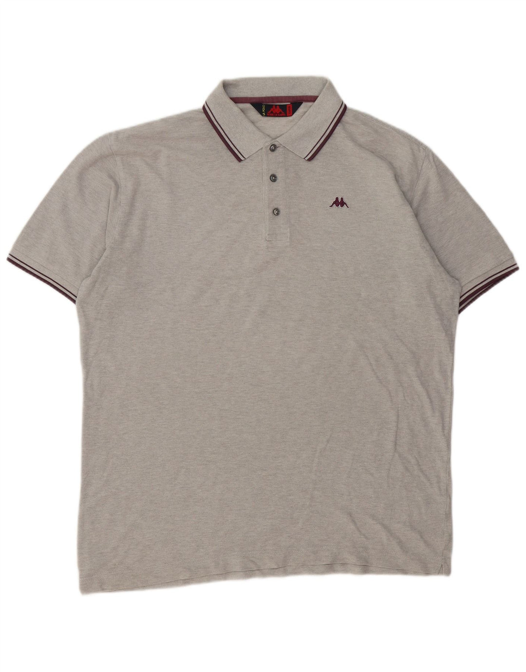 Kappa Herren Poloshirt XL Grau Baumwolle