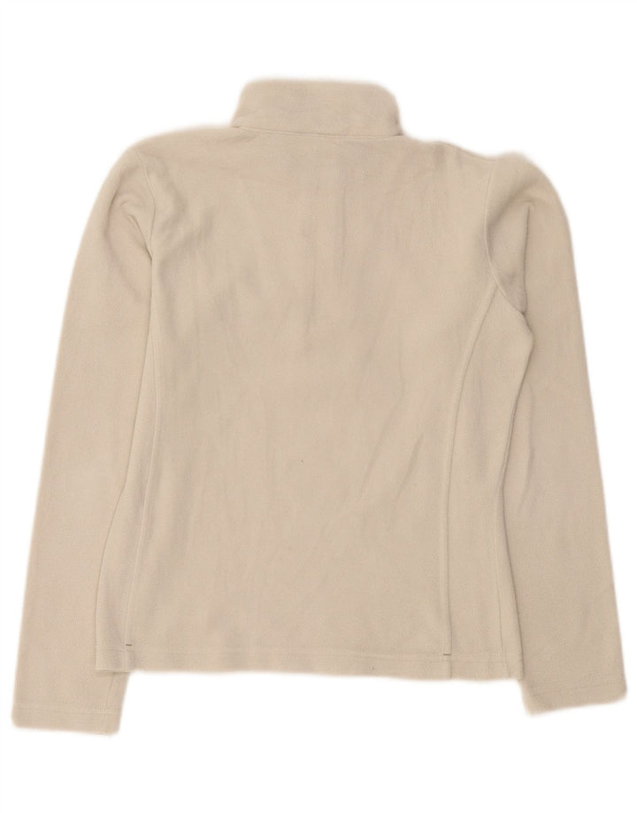Champion Damen-Fleecepullover mit Reißverschluss am Hals, UK 10, Größe S, Beige, Polyester