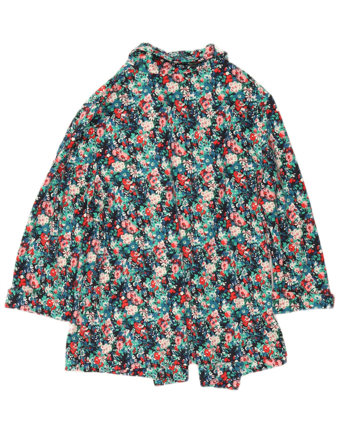 MONSOON Offene Damen-Blazerjacke, Größe M, mehrfarbig, Blumenmuster, UK 14