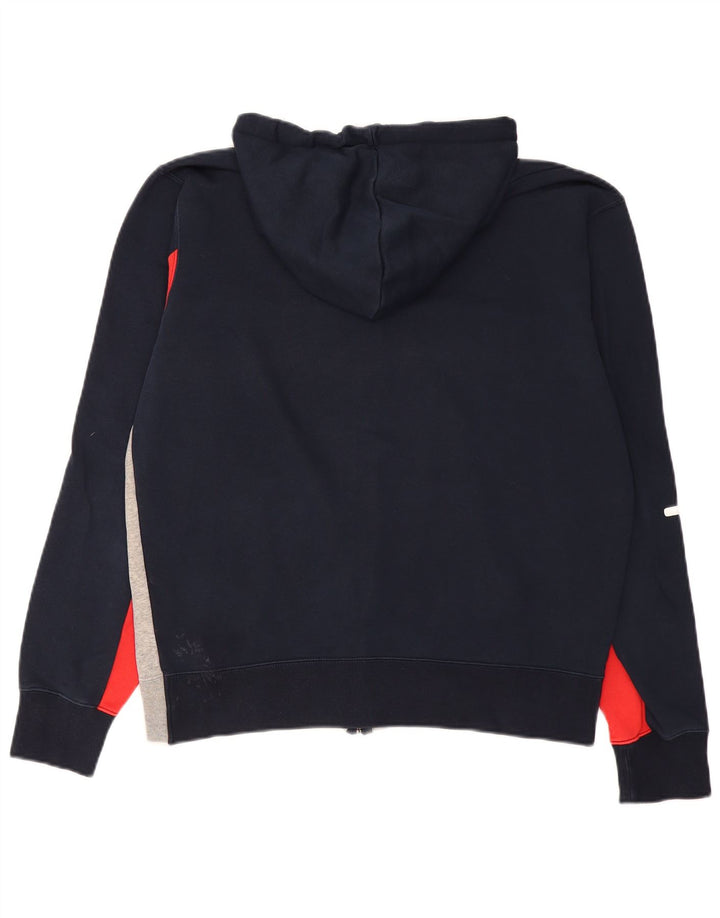 Champion Herren-Kapuzenpullover mit grafischem Reißverschluss, groß, marineblau, Colourblock-Baumwolle