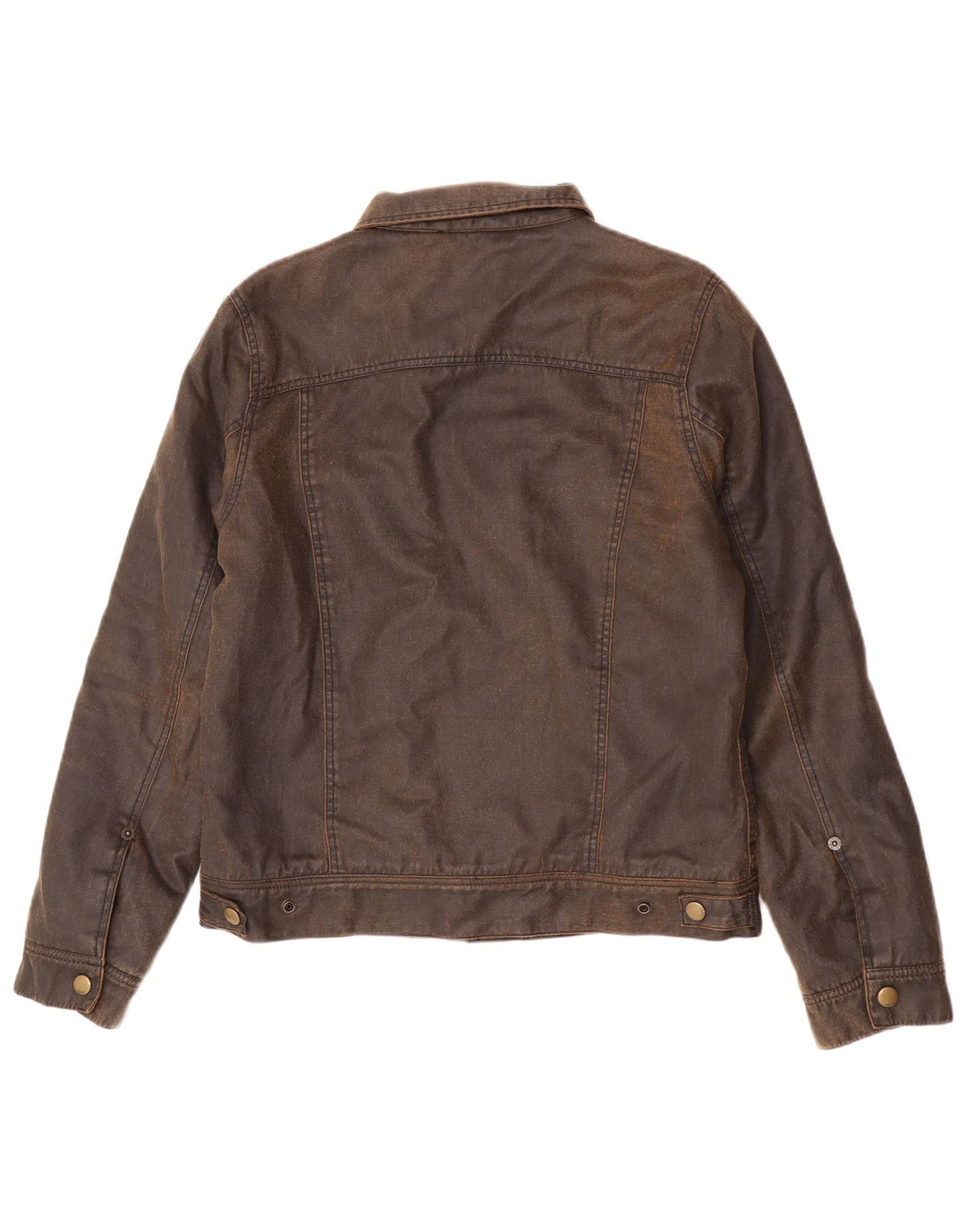 Obey Damen-Jacke aus gewachster Baumwolle, UK 14, mittelbraune Baumwolle