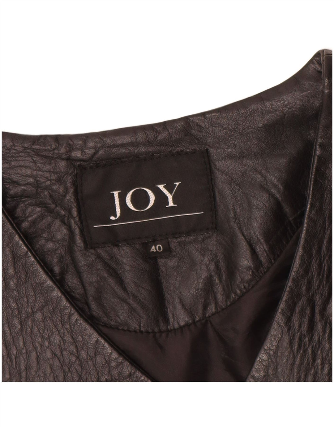 Joy Damen Lederjacke EU 40 Mittelschwarzes Leder