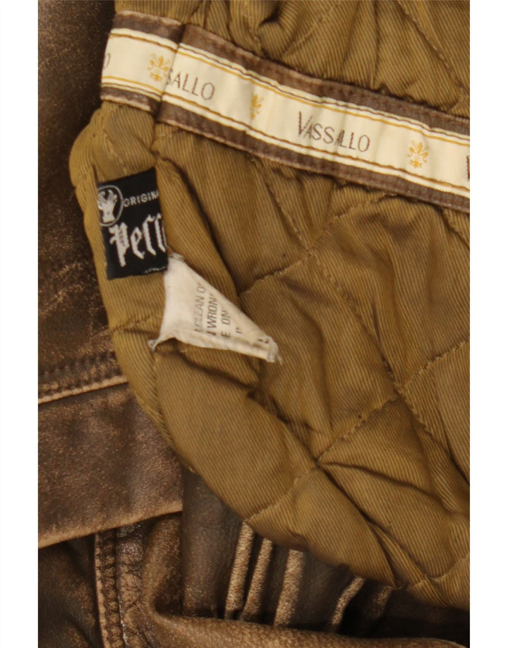 Vintage Herren Lederjacke IT 50 Großes braunes Leder