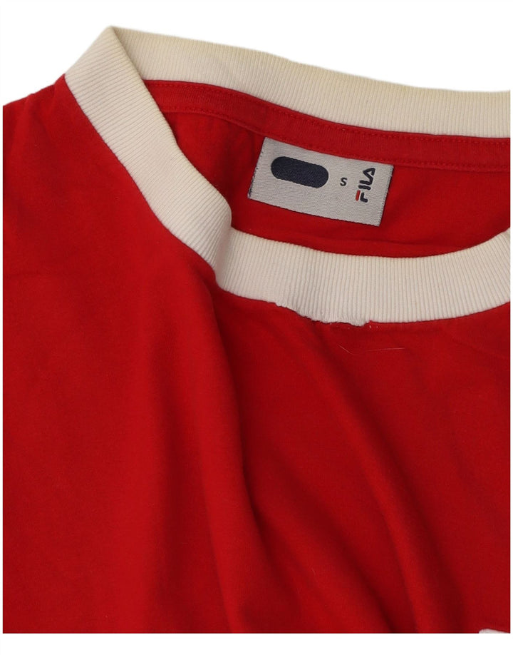 Fila Herren T-Shirt Top Small Rot
