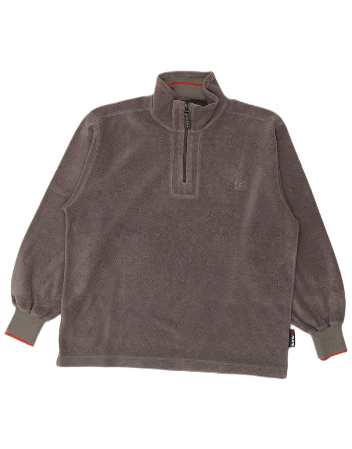 Invicta Herren Polartec Fleece-Pullover mit Reißverschluss, Größe L, Grau