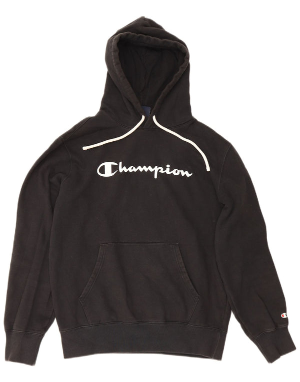 Champion Herren-Kapuzenpullover mit Grafik, groß, aus schwarzer Baumwolle