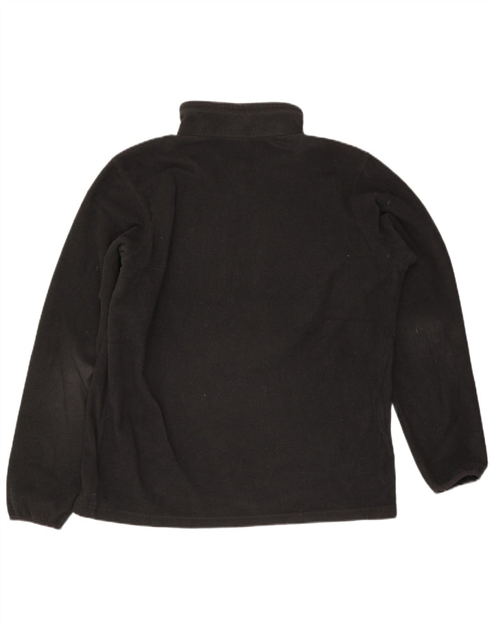 Columbia Herren-Fleecepullover mit Reißverschluss am Hals, groß, aus schwarzem Polyester