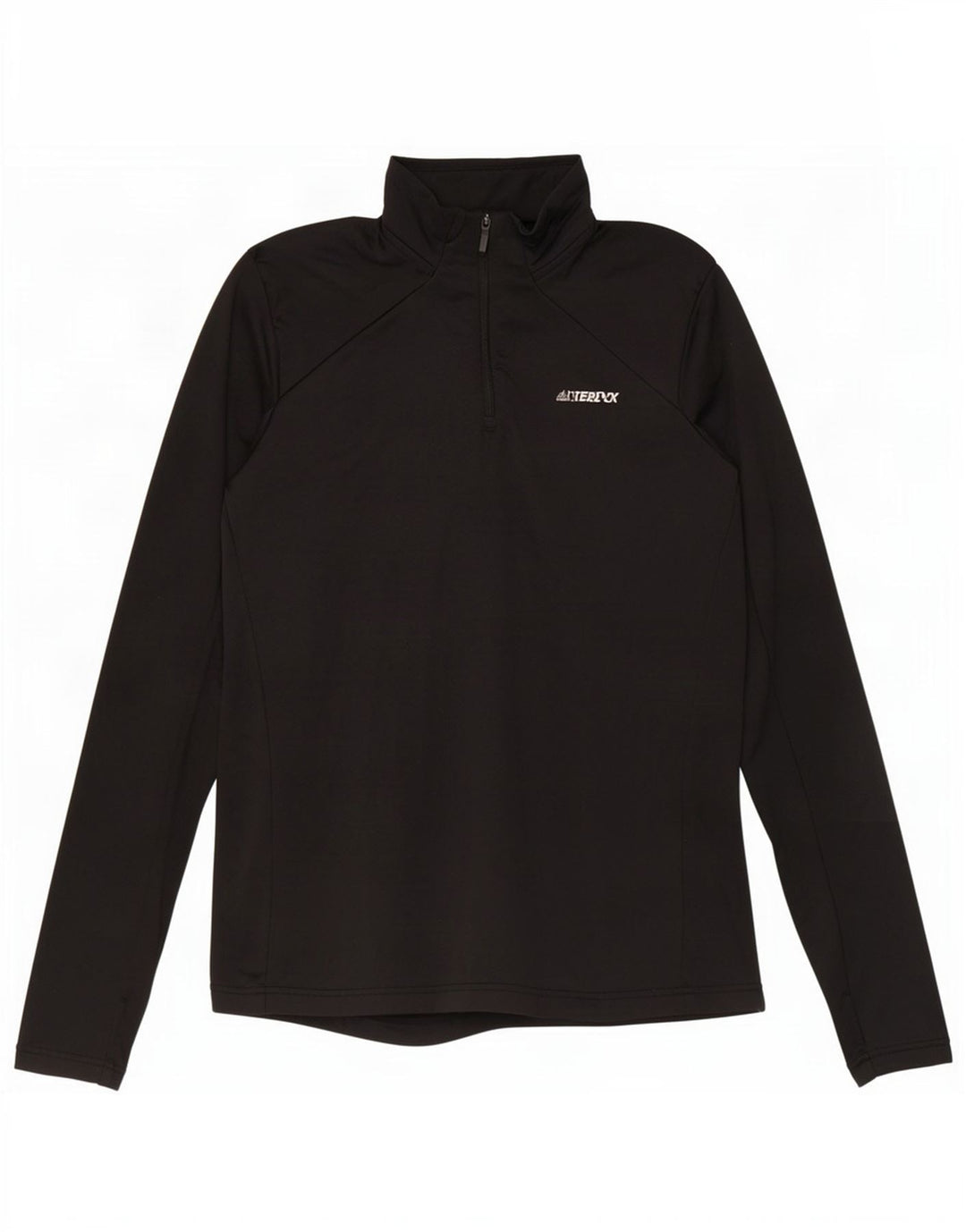 Adidas Damen Terrex Zip Neck Pullover Trainingsanzug Top UK 16 Large Schwarz
