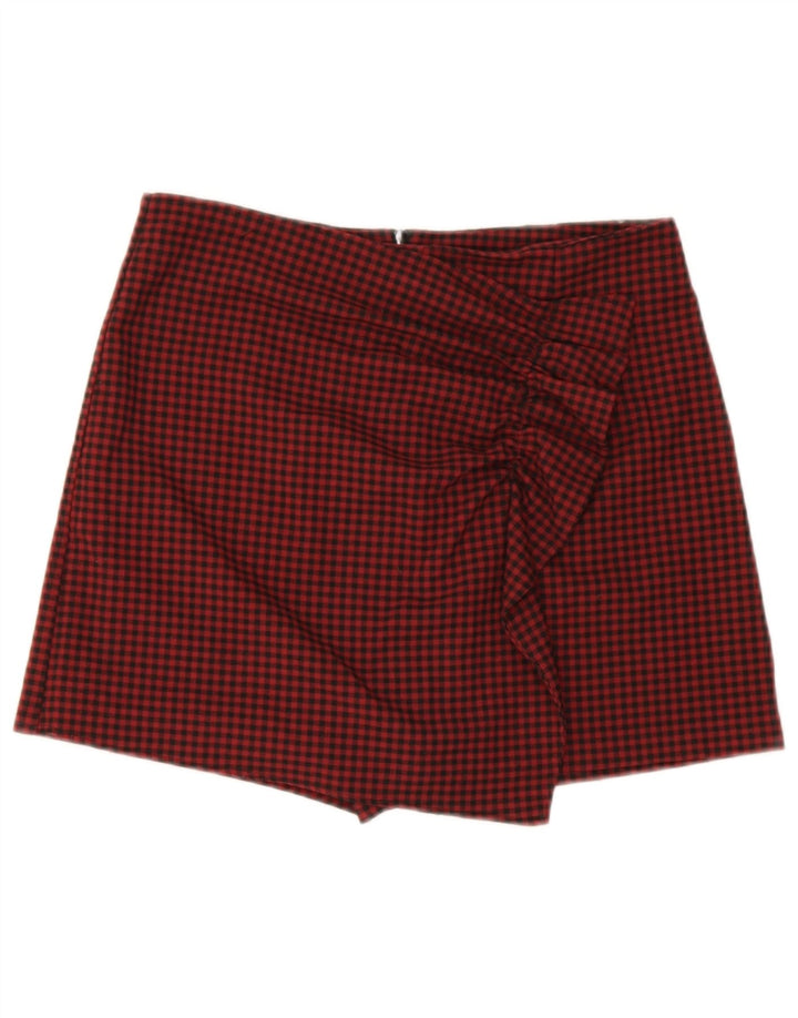 Lässige Damen-Shorts von Zara, Größe L, W30, L3, rotes Gingham