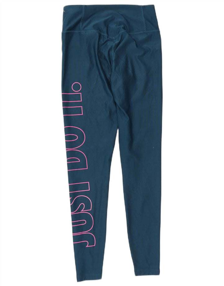Nike Damen Dri Fit Graphic Leggings UK 6 XS Blau Polyester