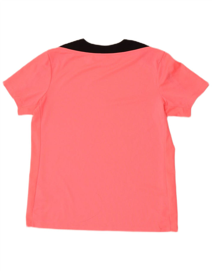 Nike Dri Fit T-Shirt für Herren, groß, rosa, Farbblock-Polyester