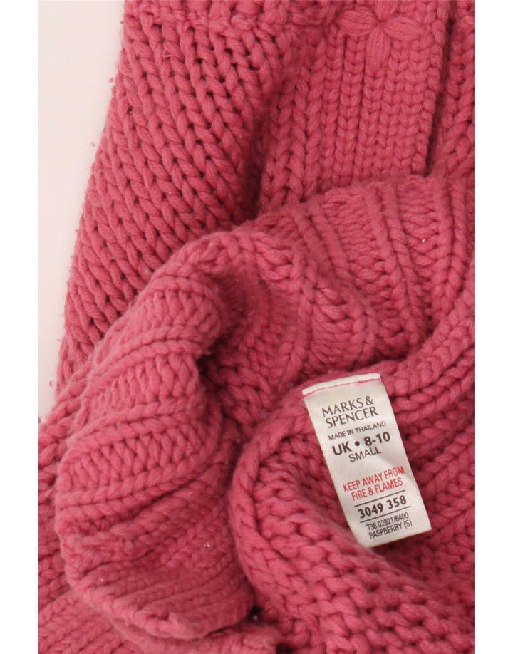Marks & Spencer Damen-Cardigan mit normaler Passform, Gr. 8/10, Größe S, Rosa