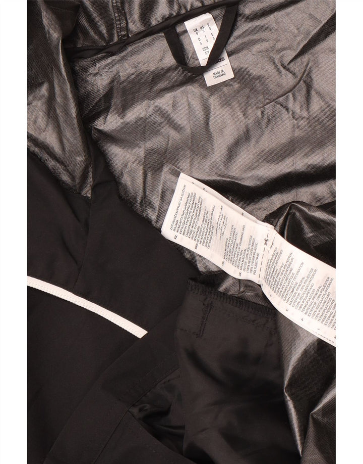 Adidas Herren Kapuzen-Regenjacke UK 36 Small Schwarz Polyester