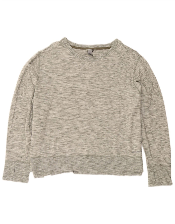 EDDIE BAUER Damen Sweatshirt Pullover UK 18 XL Grau meliert Modal