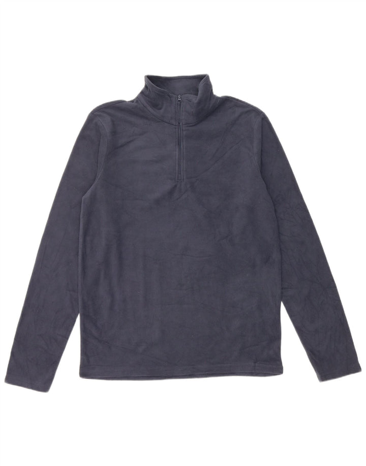 Mountain Warehouse Herren-Fleecepullover mit Reißverschluss am Hals, XS, Marineblau, Polyester
