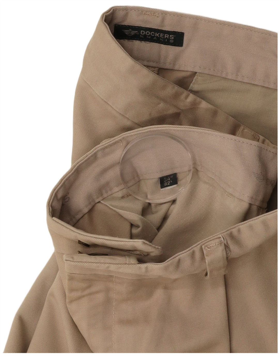 DOCKERS Herren Khakis Loose Fit Chinohose W34 L32 Beige