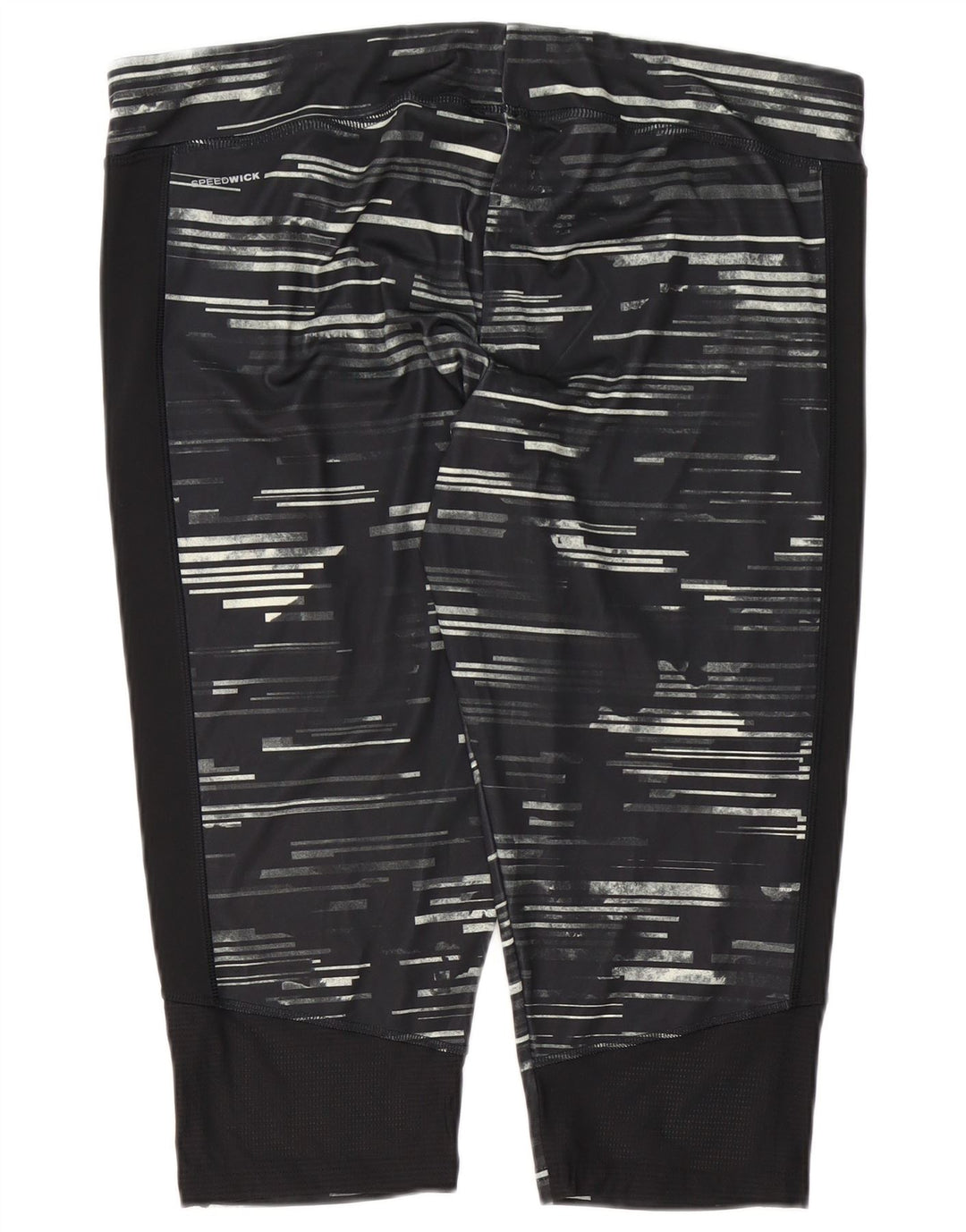 Reebok Damen Capri-Leggings UK 24/26 2XL Schwarz gestreift Polyester
