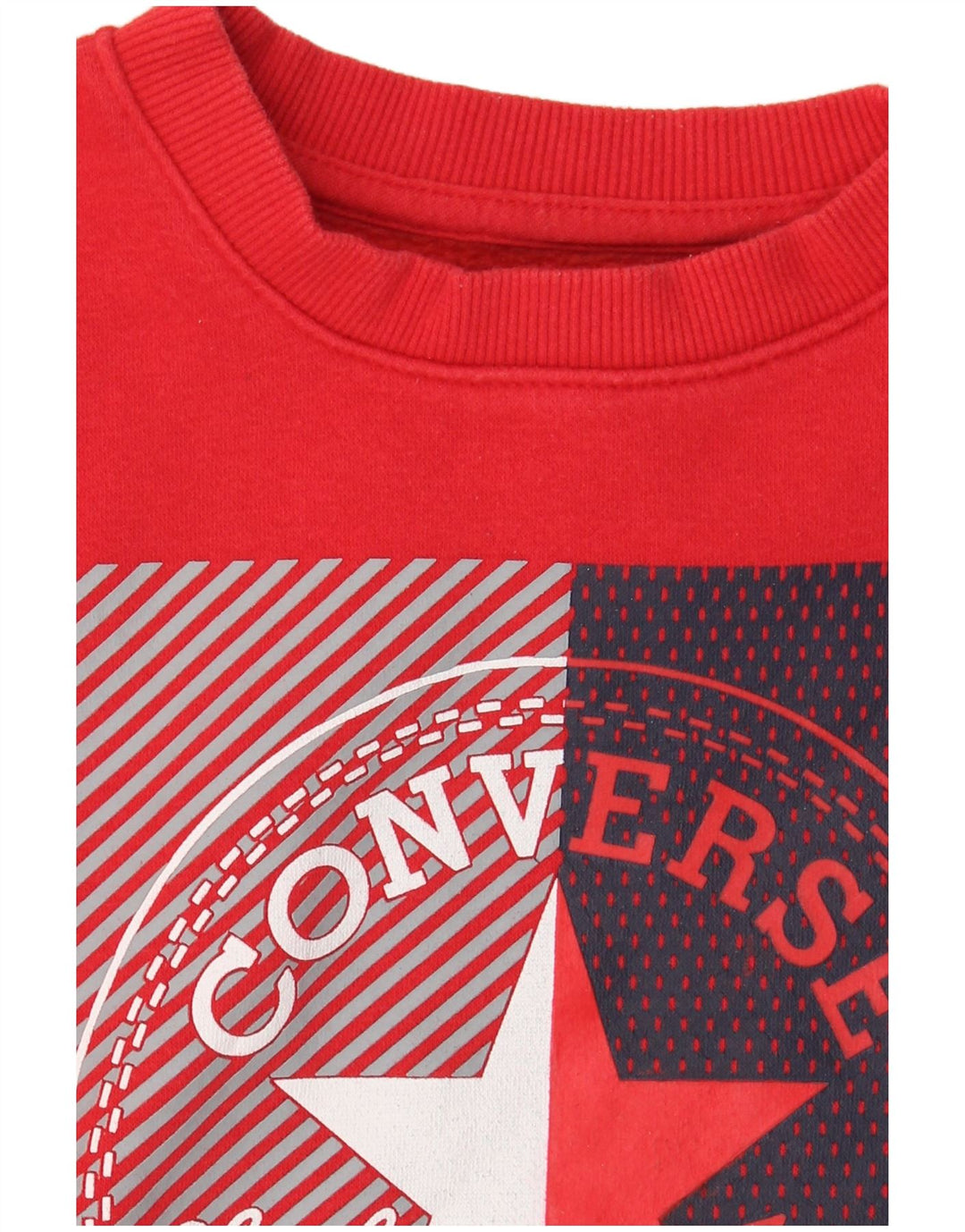 Converse Sweatshirt-Pullover mit Grafik für Jungen, 10–11 Jahre, mittelrote Baumwolle