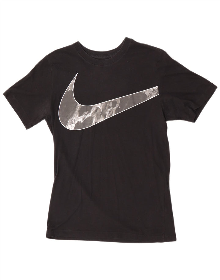 Nike Herren Dri Fit Graphic T-Shirt Top Small Schwarz Baumwolle