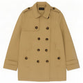 Massimo Dutti Damen Trenchcoat UK 14 Large Beige Baumwolle