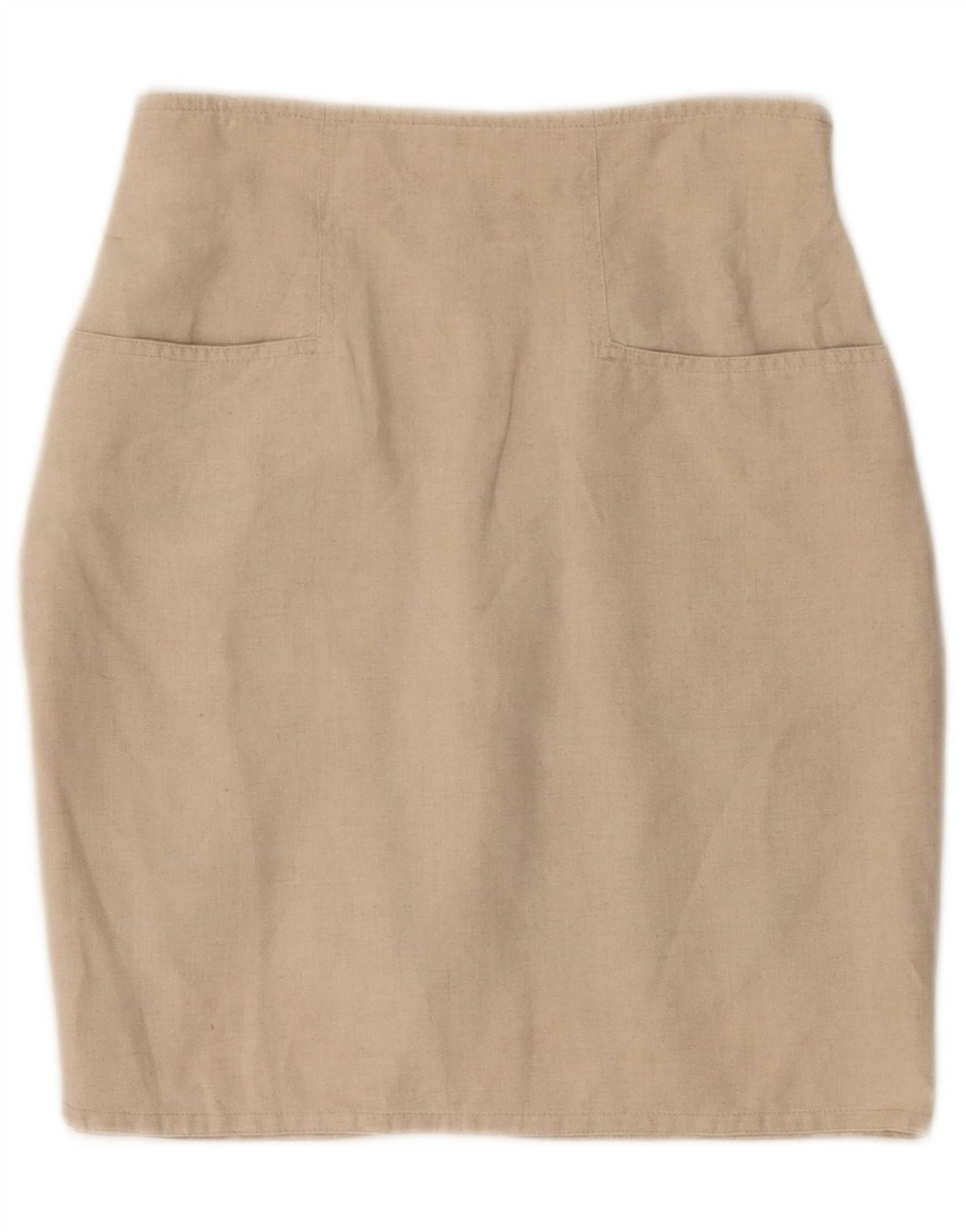 Max Mara Damen Minirock W24 XS Beige Leinen