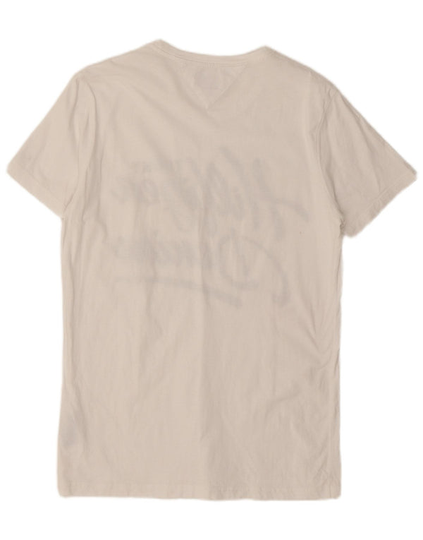 Hilfiger Denim Damen-T-Shirt mit Grafik, UK 18, XL, weiße Baumwolle
