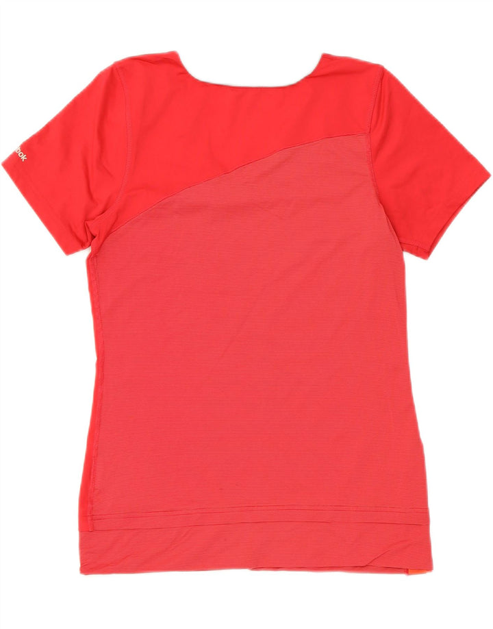 REEBOK Damen T-Shirt Top UK 12 Mittelrosa Polyester