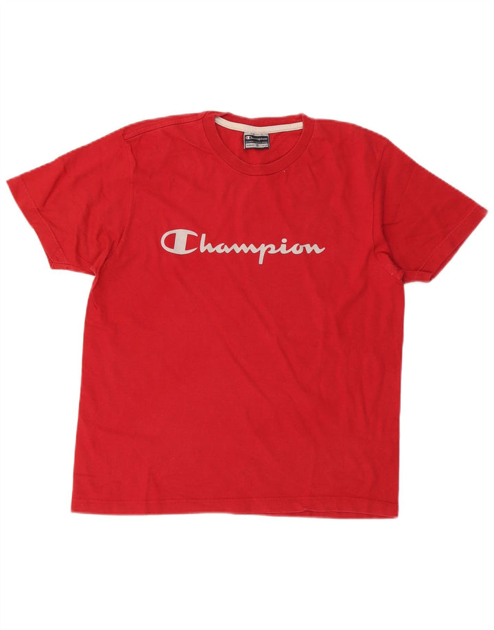 Champion Damen Grafik T-Shirt Top UK 10 Small Rot